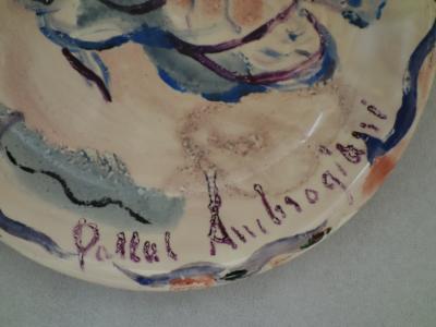 Pascal AMBROGIANI : Poisson de la Méditerranée  - Assiette originale signée 2