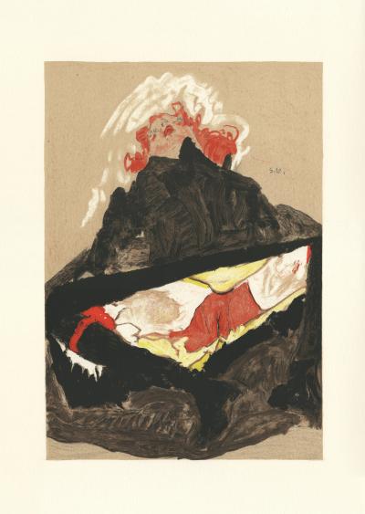 Egon Schiele, Fille aux cheveux roux avec jambes écartées, 1910 2
