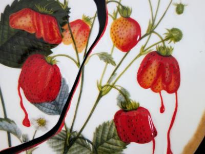 Salvador DALI - Coeur de fraises - Plat en Porcelaine signé 2