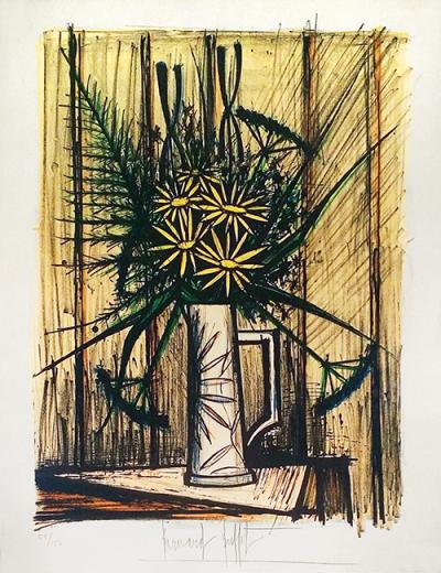 Bernard BUFFET - Marguerites et iris, 1970 - Lithographie originale signée au crayon 2