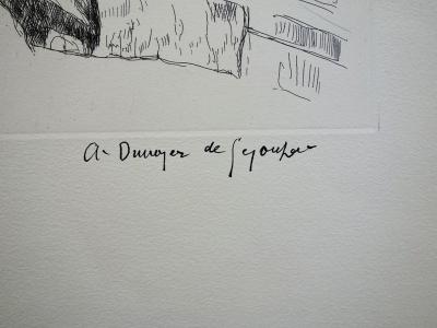 André DUNOYER de SEGONZAC : Sieste légère - Gravure originale signée 2