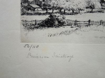 Herman Armour WEBSTER : Prairies en Saintonge - Gravure originale signée 2