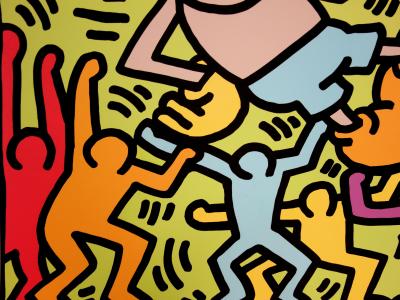 Keith HARING (d’après) : Andy Mouse with People - lithographie signée 2