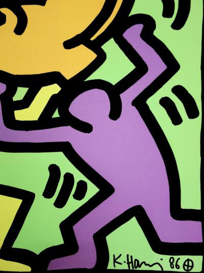 Keith HARING (d’après) : Andy Mouse with People - lithographie signée 2