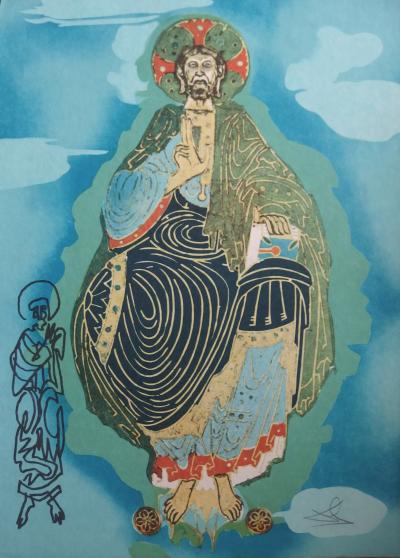 Salvador DALI -Tarot : Patocrator, Christ en Majesté - Lithographie originale signée 2