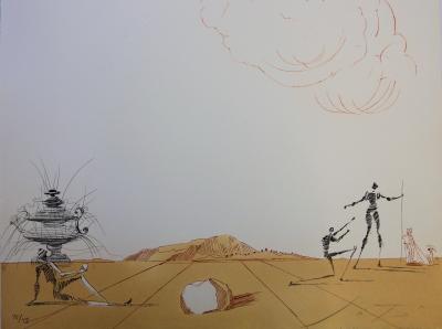 Salvador Dalí : Fantasmes de la plaine d’Ampurdam - Gravure originale signée 2