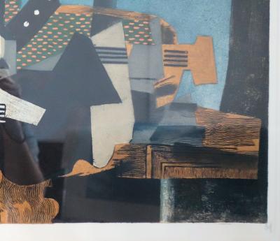 Georges BRAQUE (d’après) : Nature morte cubiste, 1950 - Aquatinte 2