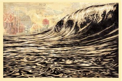 Shepard Fairey - Dark Wave, Sérigraphie signée 2