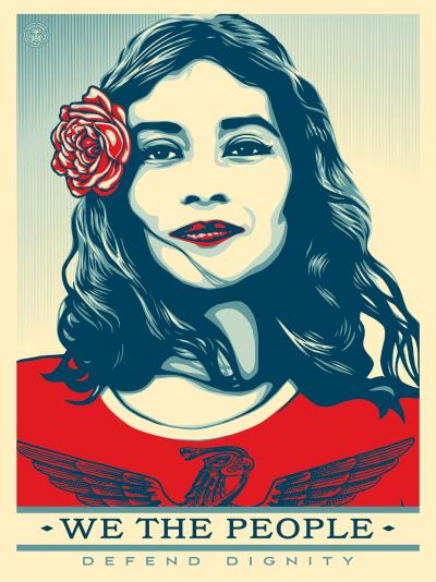 Shepard Fairey - We the people defend dignity, Lithographie 2