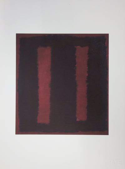 Mark ROTHKO : Seagram Murals, Black on Red - Lithographie 2