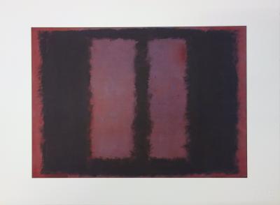 Mark ROTHKO (d’après) - Seagram Murals, Black on Maroon - Lithographie 2