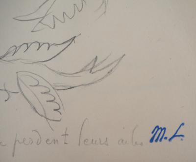 Marie LAURENCIN : Deux colombes, dessin original signé 2