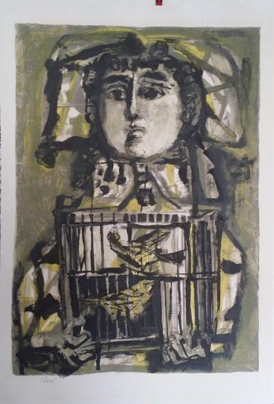 Antoni CLAVE - Enfant à la cage, 1950 - Lithographie originale signée au crayon 2