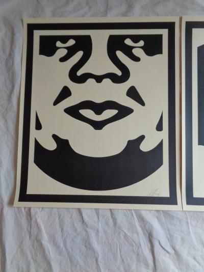Shepard FAIREY (Obey Giant) -  Triptyque 3 faces, 2017, Sérigraphies signées 2
