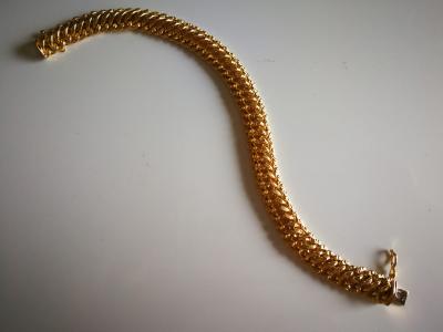 Bracelet en or jaune 18 carats (750/1000)  maille américaine 2