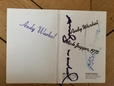 Andy Warhol (1928-1987):  “Mick Jagger, 1975” 10 Miniatures, signées Warhol et Jagger 2