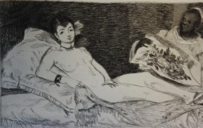 Edouard MANET : Olympia - Gravure originale, 1865 2