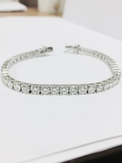 10.12ct Diamond tennis bracelet 18ct white gold 2