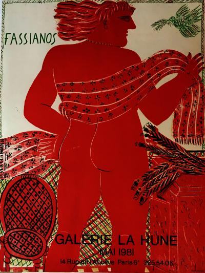 Alekos FASSIANOS (d’après), Affiche Galerie la Hune, 1981, lithographie 2