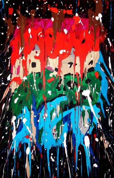 ANGOT (1977) - Black mirror 2017, acrylique sur toile 2