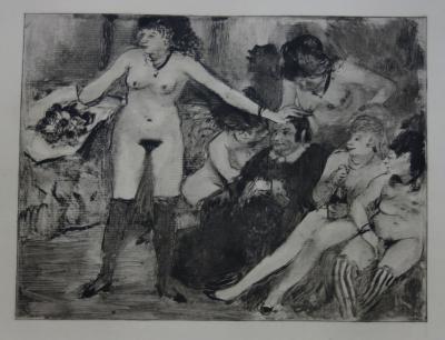 Edgar DEGAS : La fête de la patronne - Gravure originale, 1935 2