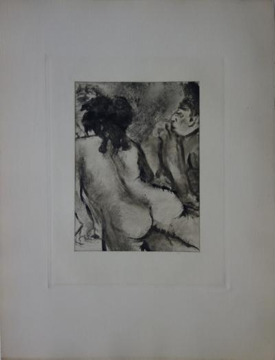 Edgar DEGAS : Modèle aux reins cambrés - Gravure originale, 1935 2