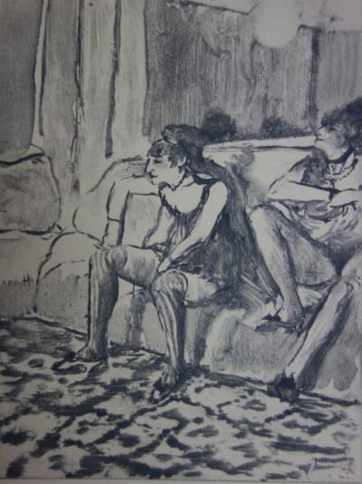 Edgar DEGAS : Les jumelles - Gravure originale, 1935 2