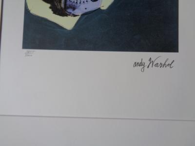 Andy WARHOL (d’après) -  skull tete de mort  lithographie signée dans la planche numérotée a la main tampon du CMOA au dos 2