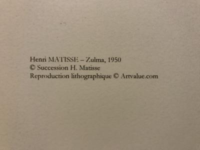 Henri MATISSE - Lithographie 