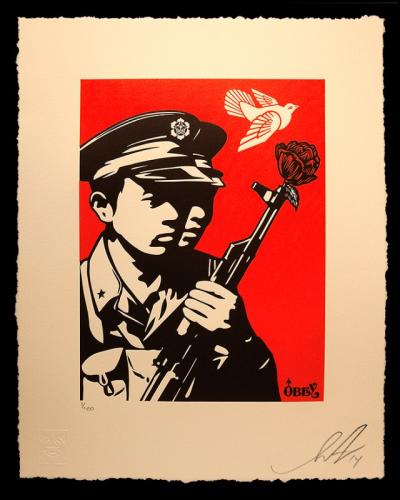 Obey Giant - Chinese Soldiers Letterpress 2