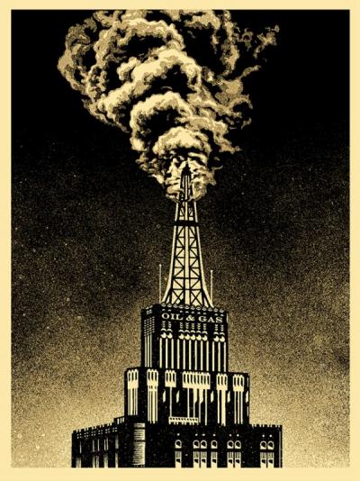 Oil & Gas Building,Screen Print, Obey 2