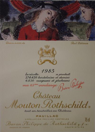 Paul DELVAUX : Femmes aux raisins - Maxi Mouton Rothschild 1985 2