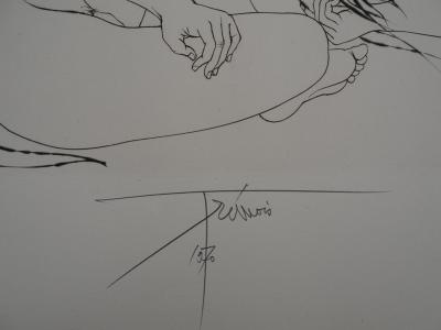 Pierre-Yves TREMOIS - Mythologie : Minos face à une femme, gravure originale signée 2