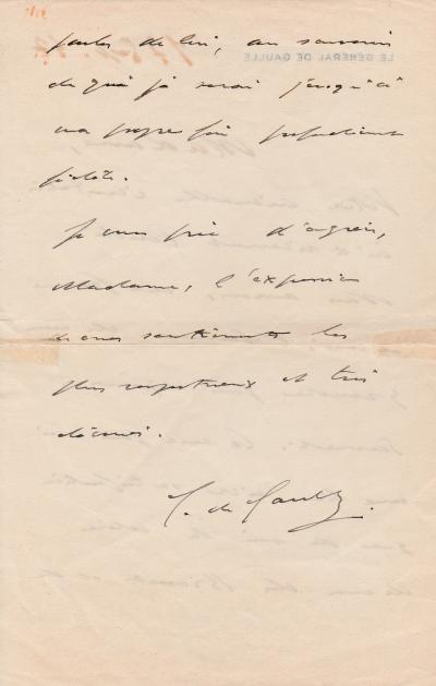 Charles de GAULLE - Lettre autographe signée 1947 2