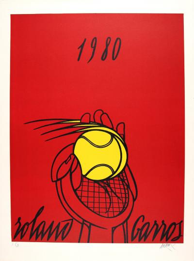 Valério ADAMI - Roland Garros, 1980 - Sérigraphie signée au crayon 2