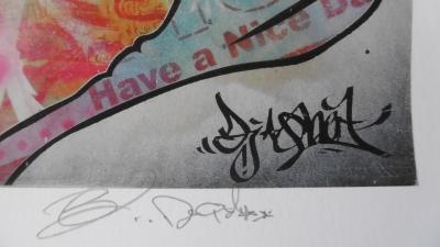Ben Frost, Denial et DJ Qbert - DJ Qbert - Lithographie signée 2