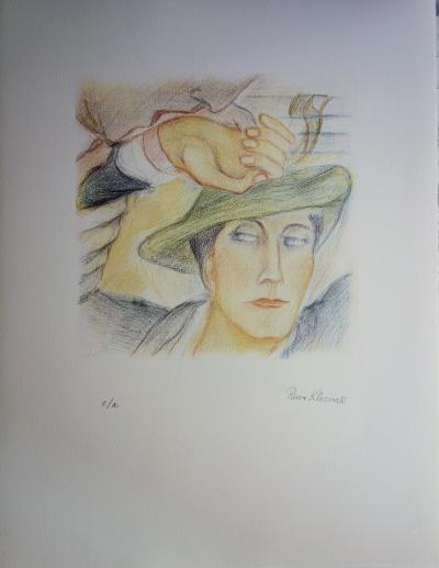 Pierre KLOSSOWSKI : Tête de Roberte - Lithographie originale SIGNEE 2