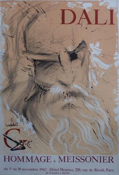 Salvador Dali  : Hommage à Meissonier - Lithographie signée, 1967 2