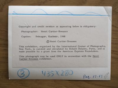 Henri Cartier-Bresson - Srinagar, Cachemire, épreuve à la gélatine argentique 2