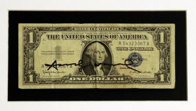 WARHOL Andy : « One dollar signed » 2