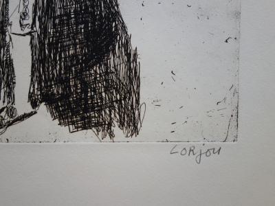 Bernard LORJOU : La passe du Torero - Gravure originale Signée 2