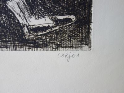 Bernard LORJOU : Le salut du Torero - Gravure originale Signée 2