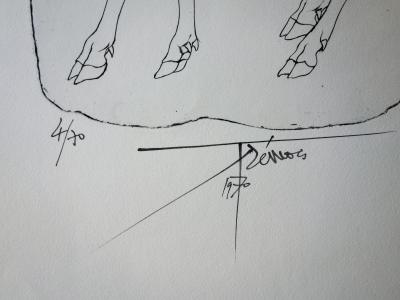Pierre-Yves TREMOIS : Accouplement d’un cerf et d’une biche - Gravure originale Signée 2