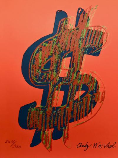 Andy Warhol (d’après) - Dollar Sign (red) 2
