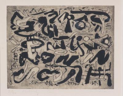 Pierre ALECHINSKY, né en 1927 Les ombres, 1957 Lithographie signée, 2