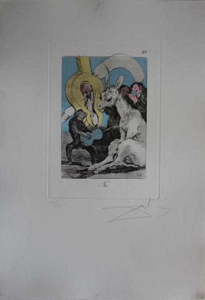 Salvador Dalí : Caprices de Goya, No - Gravure originale signée 2