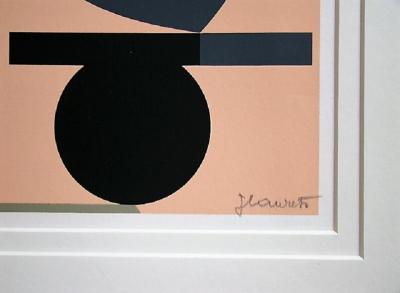JEAN RETS - Sérigraphie originale - Signée -Composition abstraite - 1961 2