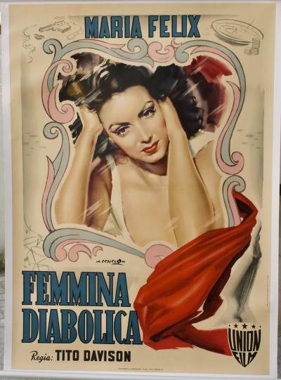A.Desselon - Maria Felix -Femina Diabolica  Vintage poster 2