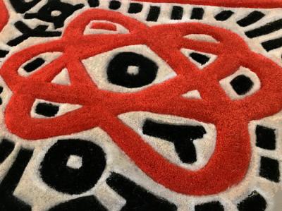 Keith Haring- Homme courant - Tapis en laine fait main 2
