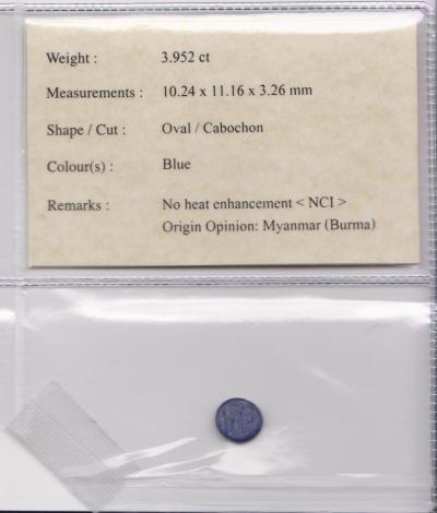 Saphir étoilé cabochon de 3.95 carats naturel 2